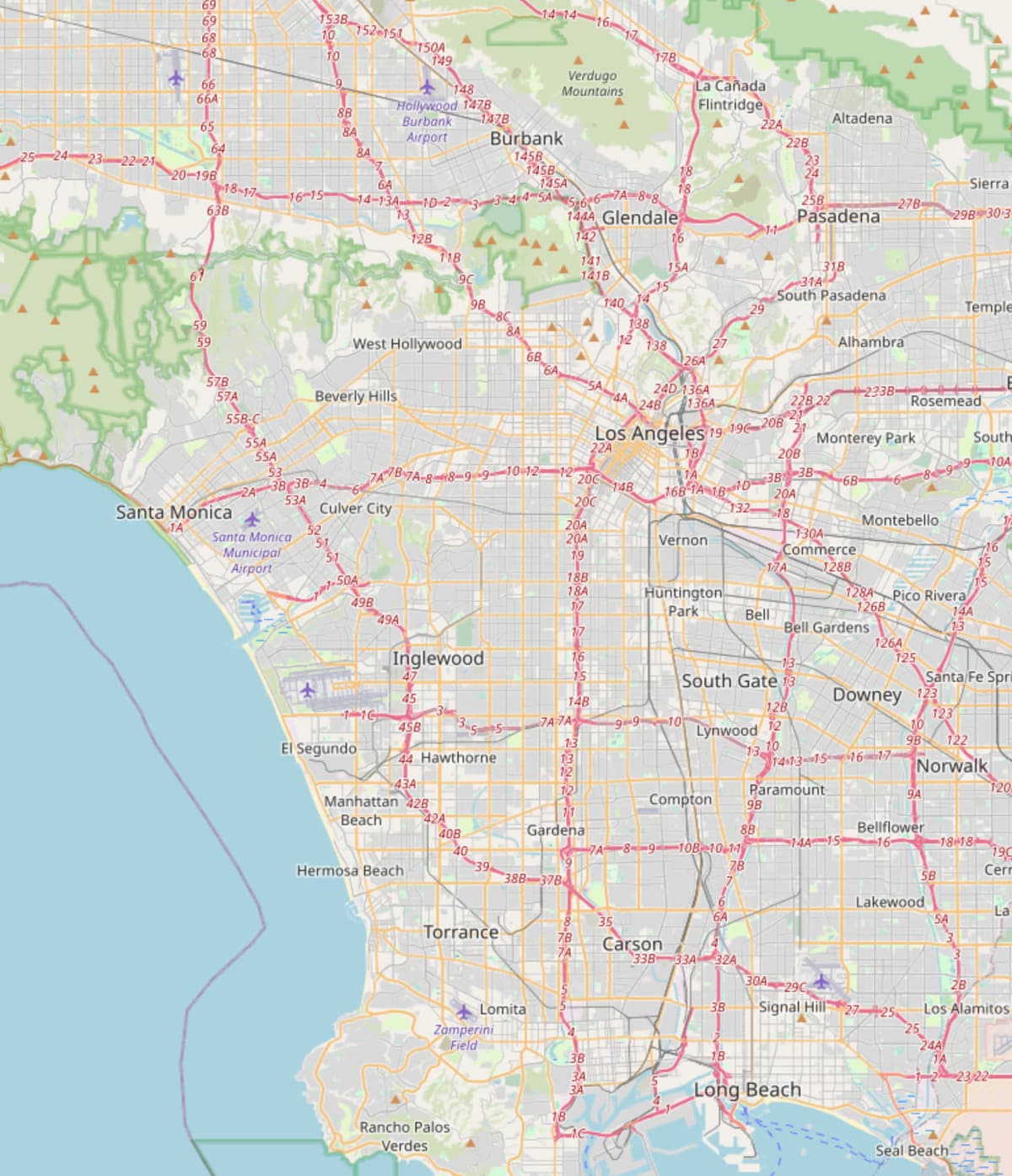Los Angeles map